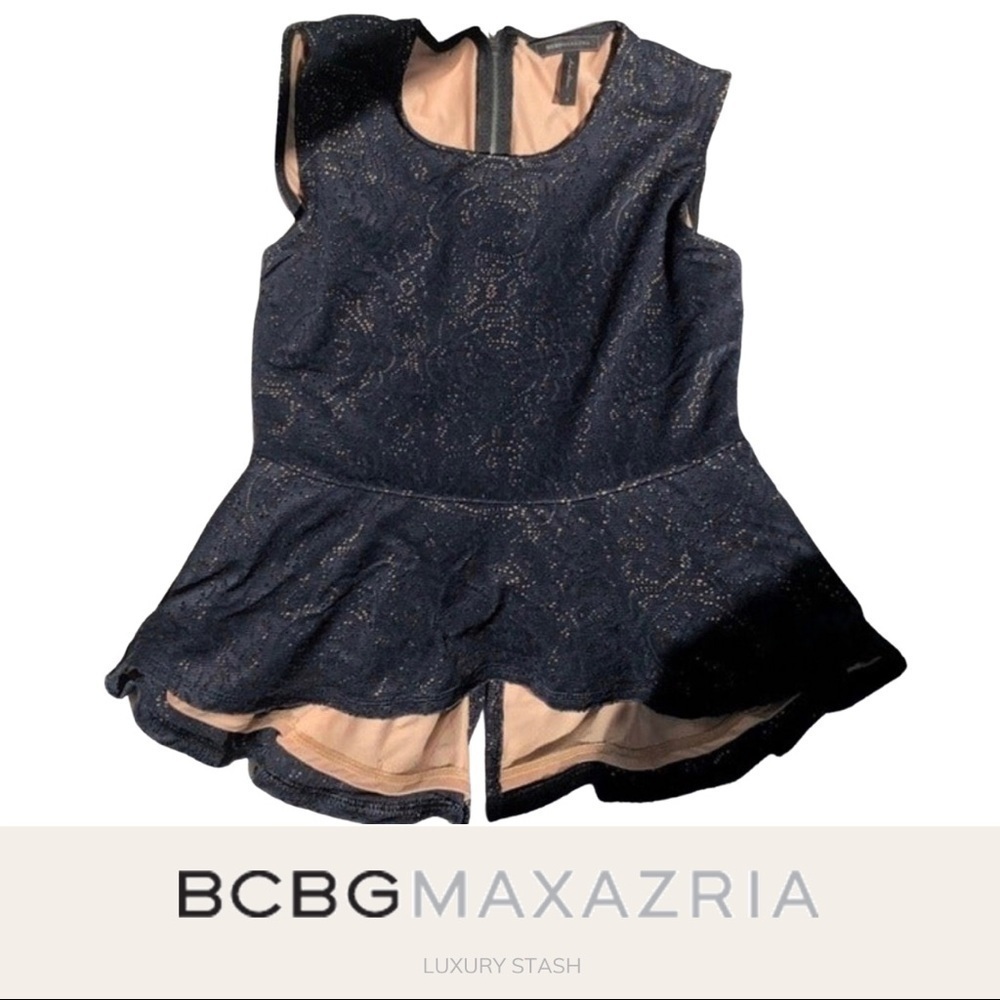 ⚫️ BCBGMaxAzria Small Blue Lace Classy Top​​
